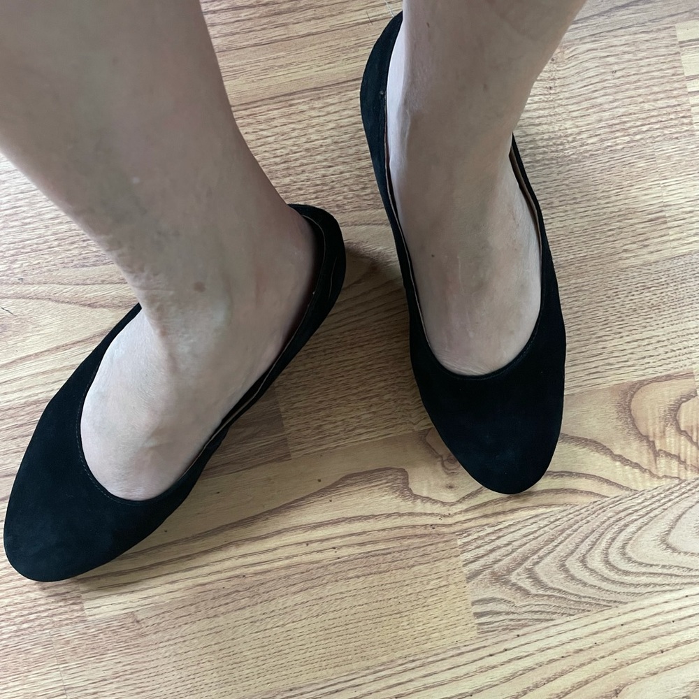 Madewell black suede flats